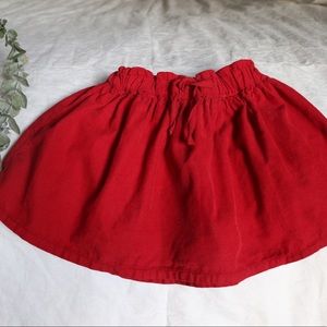 Zara Baby Girl Red Corduroy Skirt Size 18-24M